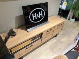 Meuble TV - 2-portes + 1-tiroir + 1-niche (+ LED)