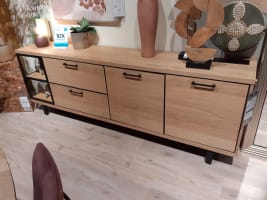 Buffet 230 cm - 2 portes + 2 tiroirs + 2 niches (+ LED)