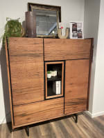 BUFFET HAUT 120cm - 2 portes + 2 tiroirs + 2 niches (LED)