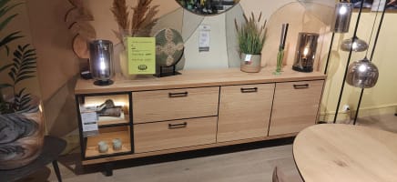 Buffet 230 cm - 2-portes + 2-tiroirs + 2-niches (+ LED)