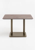 Brest table de bistrot stone rust 120x75cm