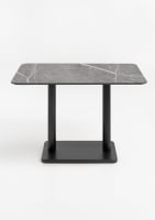 Brest bistrotafel marble light grey 120x75cm