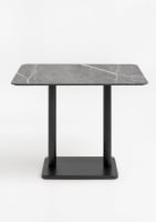 Brest Stehtisch marble light grey 120x75cm