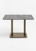 Brest Bistrotisch marble light grey 120x75cm
