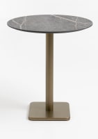 Brest Stehtisch marble light grey D80cm
