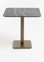 Brest Bistrotisch marble light grey 75x75cm