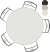 bartafel - rond - 130 cm (hoogte: 92 cm)
