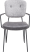 chaise avec accoudoirs - cadre off black + ressorts ensaches