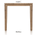 table de bar 90 x 90 cm - cor