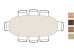 eetkamertafel ovaal 250 x 108 cm