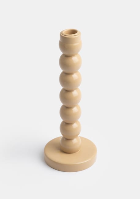 Hoher Kerzenständer, gelb, 25 cm
