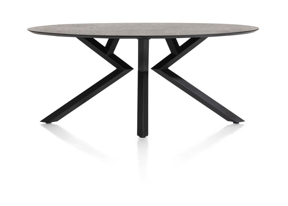 Masura, Eetkamertafel Ellips - 180 X 100 Cm - Antraciet