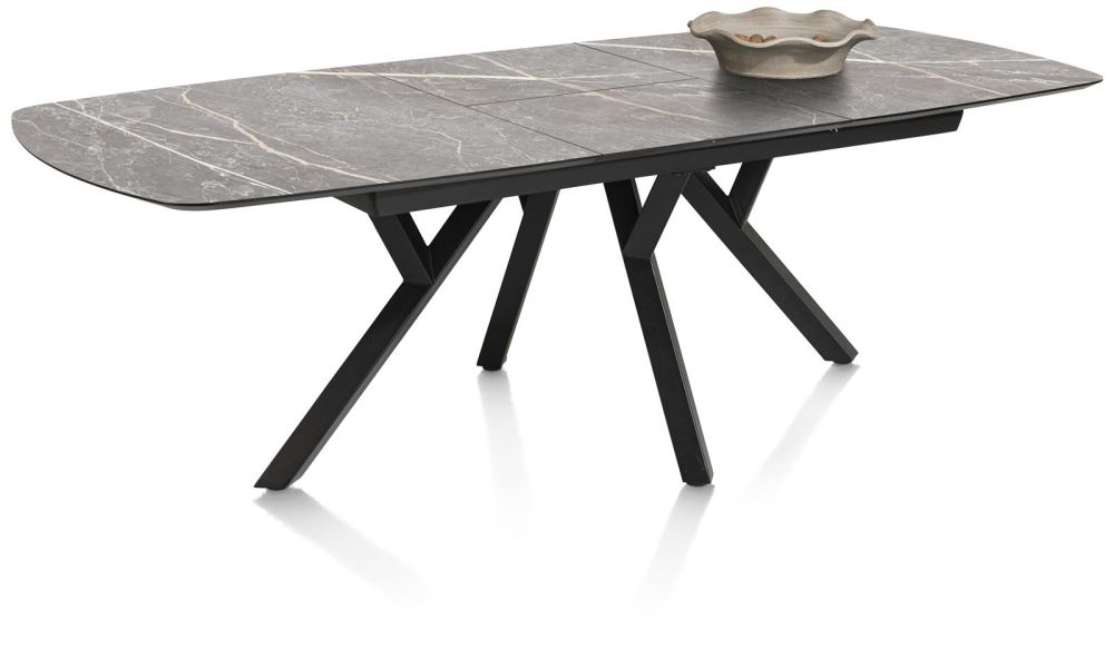 Minato, Uitschuiftafel - Ovaal - 180 (+ 60) X 110 Cm. - Lichtgrijs