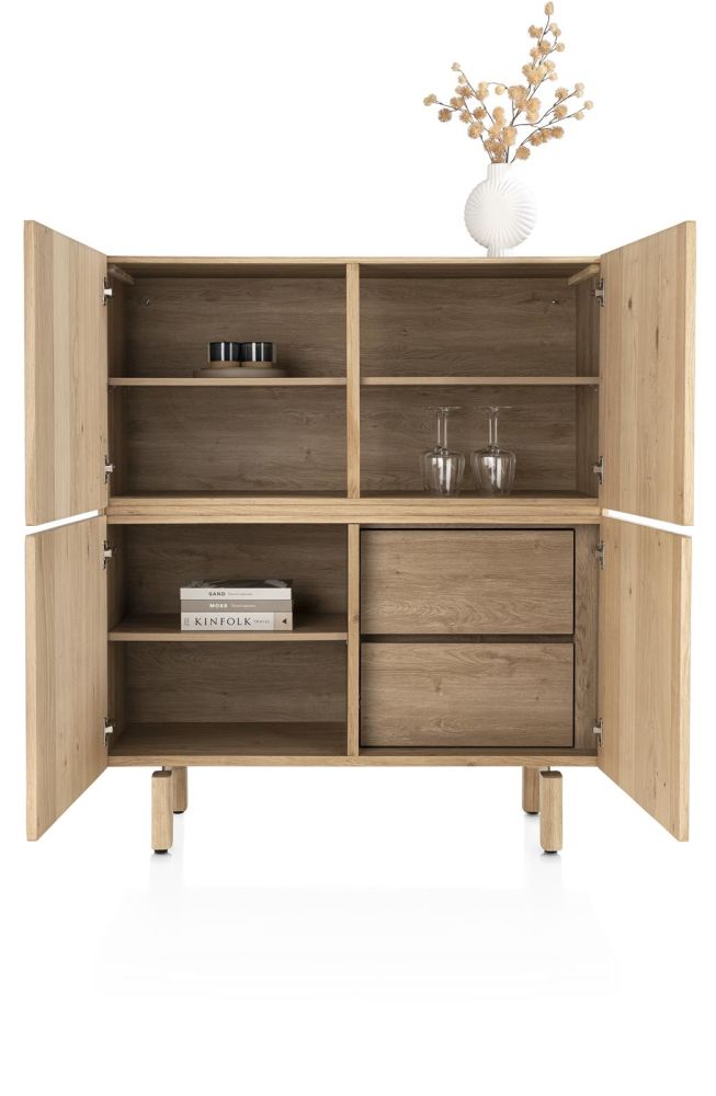 Azulo, Highboard 120 Cm - 4-Deuren