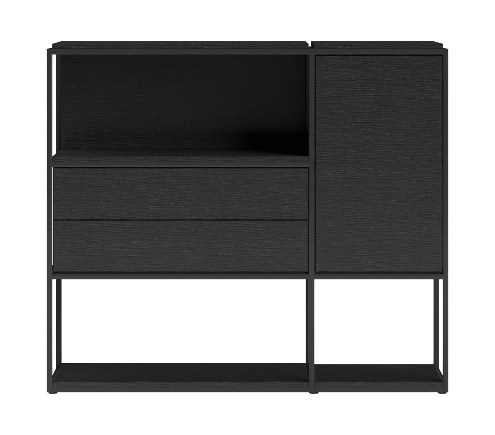 Modulo, Highboard 135 Cm - 1-Deur + 2-Laden - 3 Nivo's