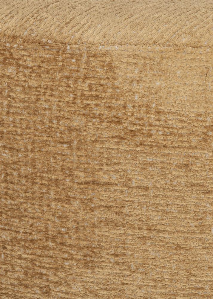 Beautiq - Chic Poef - Rond 80 Cm - Okergeel