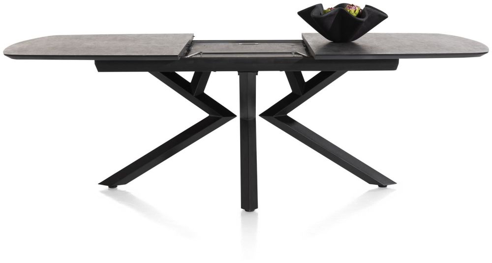 Masura, Uitschuiftafel Ovaal - 180 (+ 60) X 110 Cm - Antraciet