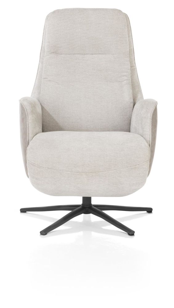 Felino, Relaxfauteuil 2-M. - Manuele Hoofdsteun - Incl.Accu - Poot Graphiet - Livigno/Oregon Kiezel