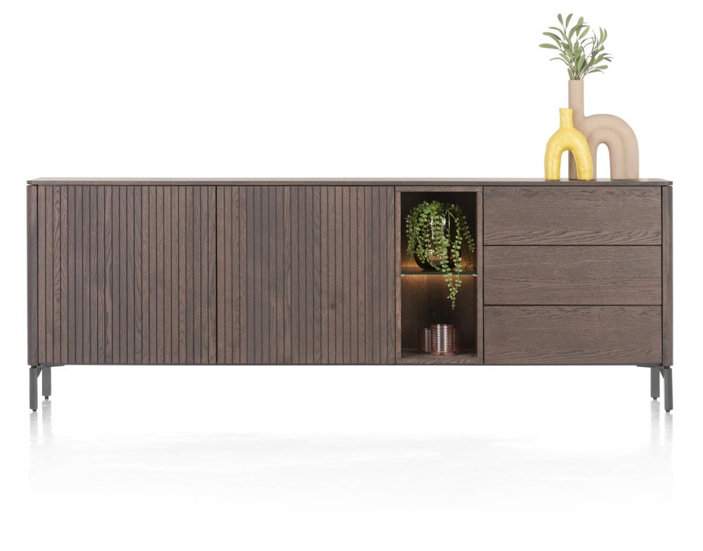 Trenton, Dressoir 210 Cm - 2-Deuren + 3-Laden + 2-Niches - Clay
