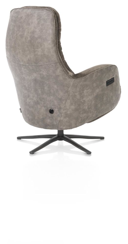 Felino, Relaxfauteuil 2-M. - Manuele Hoofdsteun - Poot Graphiet - Livigno Bruin/Oregon Lava