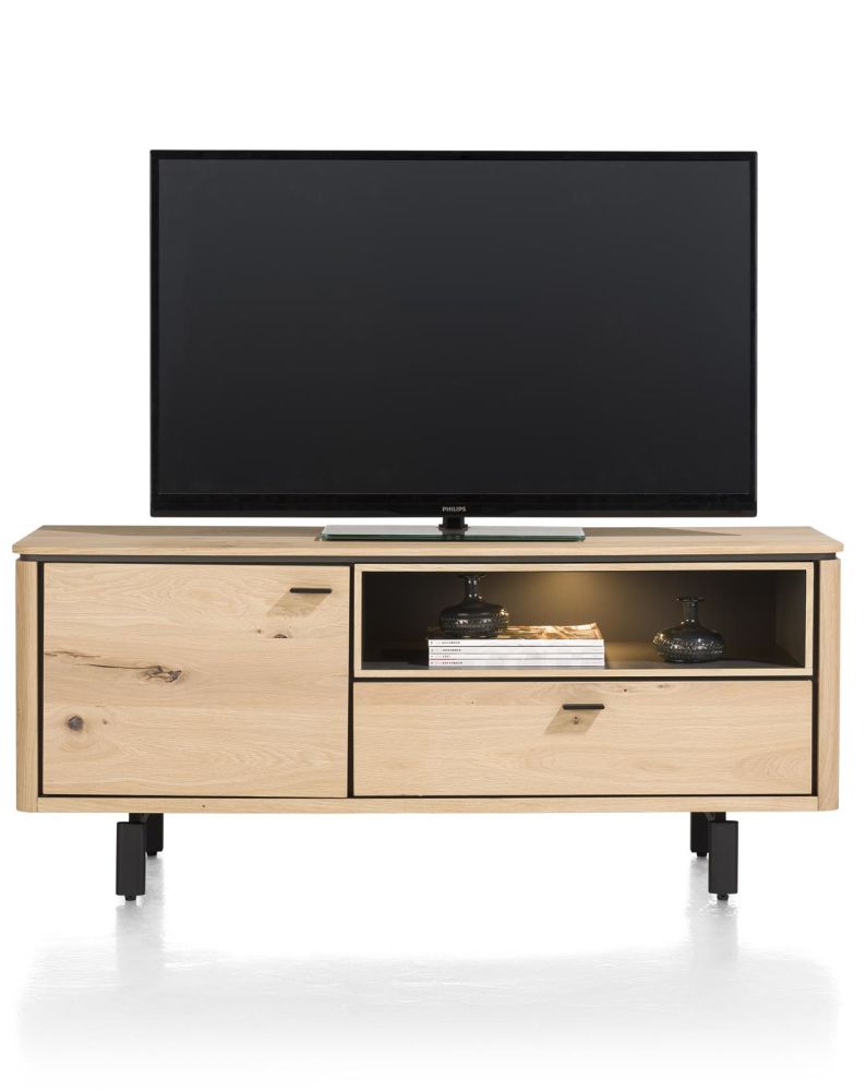 Livada, Lowboard 140 Cm - 1-Deur + 1-Klep + 1-Niche - Natural