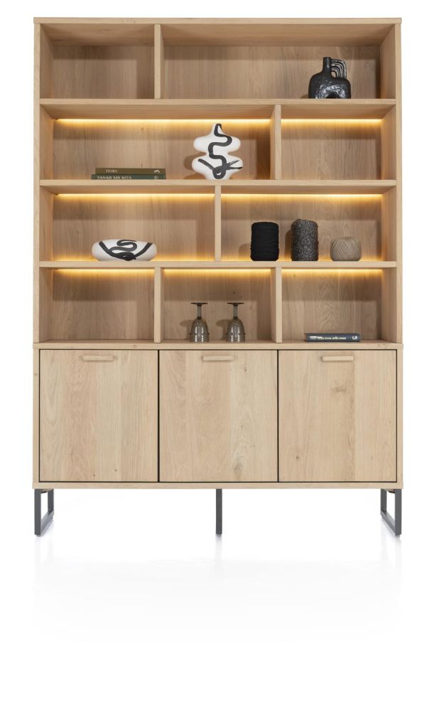 Castello, Buffet 150 Cm - 3-Deuren + 9-Niches (+ LED)