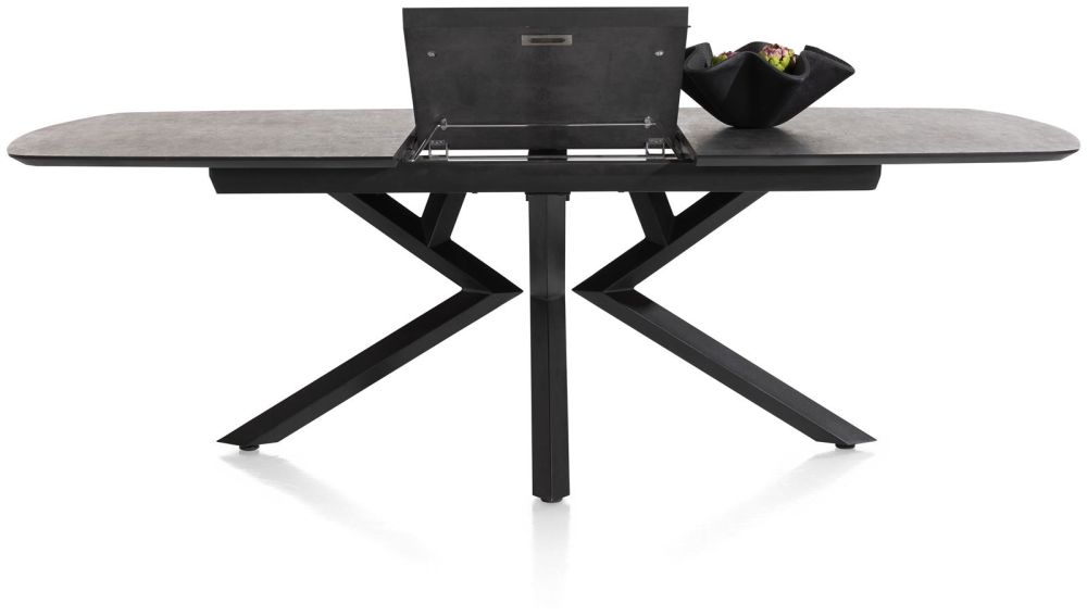 Masura, Uitschuiftafel Ovaal - 180 (+ 60) X 110 Cm - Antraciet