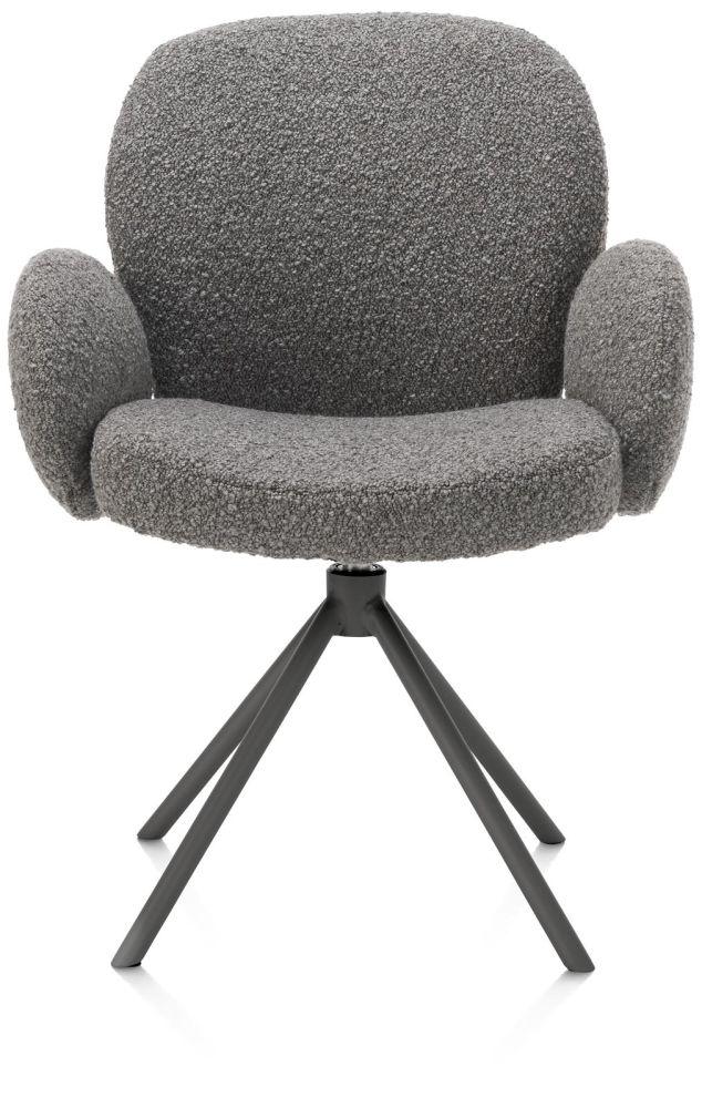 Jaxon, Armstoel - Graphiet Frame - Draaibaar - Stof Brioni - Lever