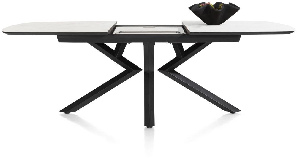 Masura, Uitschuiftafel Ovaal - 180 (+ 60) X 110 Cm - Wit