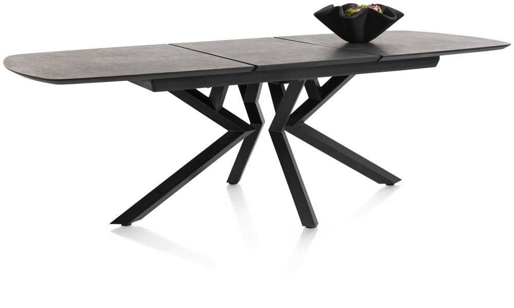 Masura, Uitschuiftafel Ovaal - 180 (+ 60) X 110 Cm - Antraciet