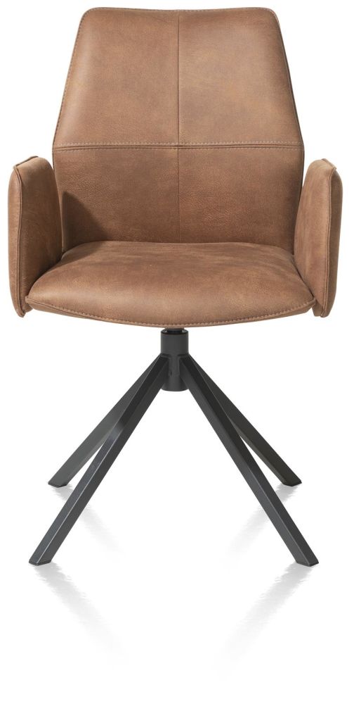 Franky, Armstoel - Draaibaar - Greep - Pocket - Taurus - Cognac