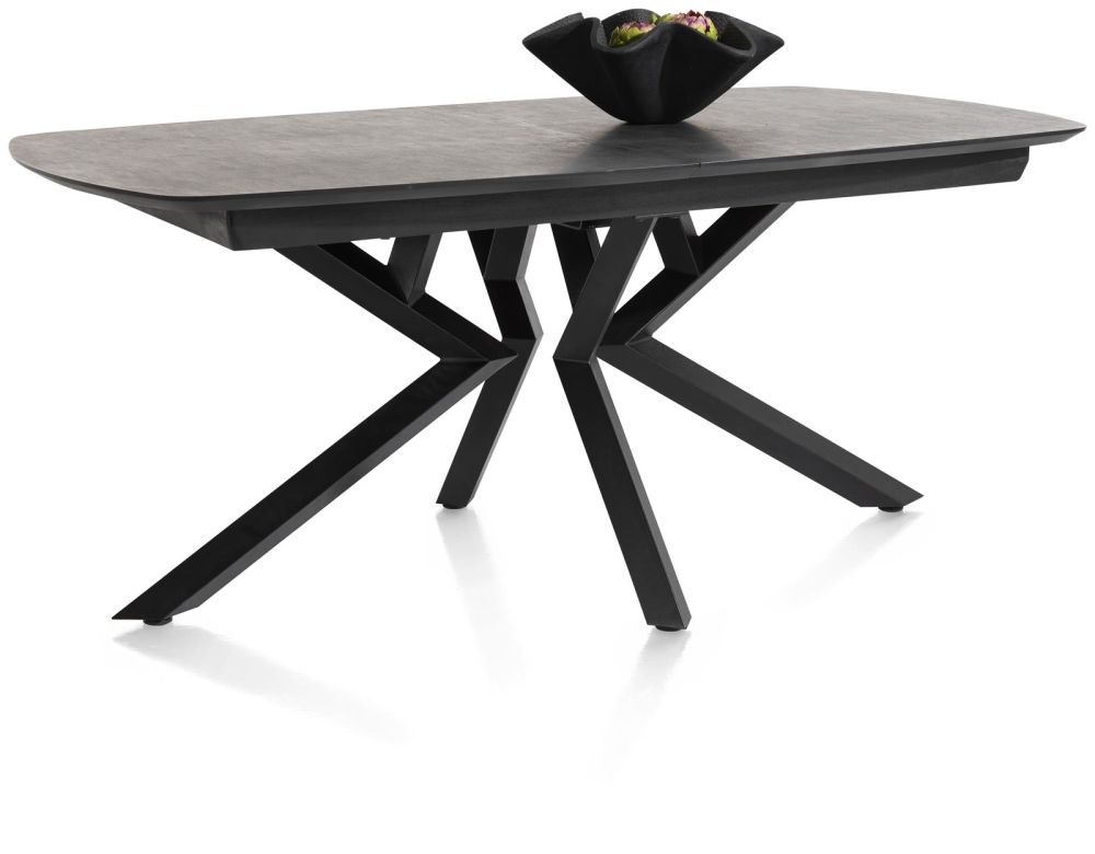 Masura, Uitschuiftafel Ovaal - 180 (+ 60) X 110 Cm - Antraciet