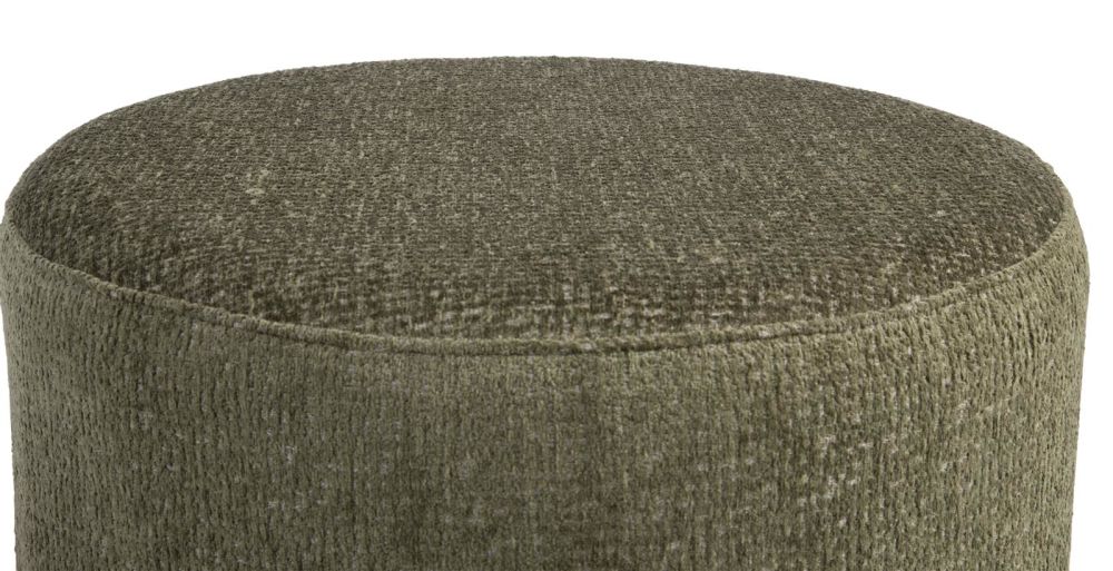 Beautiq - Chic Poef - Rond 80 Cm - Olijf