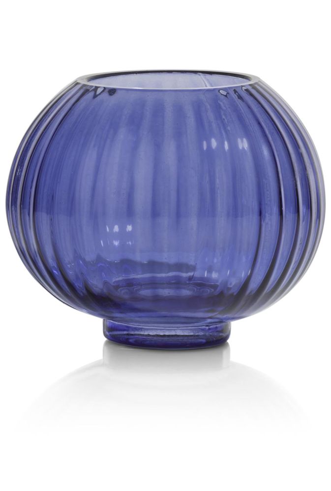 Alanis Theelicht H8cm - Blauw