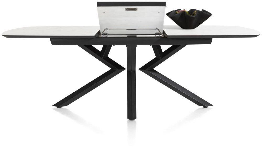 Masura, Uitschuiftafel Ovaal - 180 (+ 60) X 110 Cm - Wit