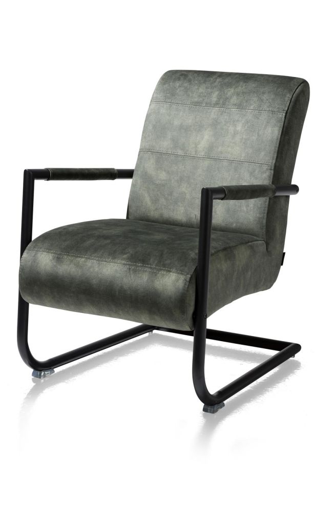 Angelica, Bijzetfauteuil + Zwart Frame (ROB)