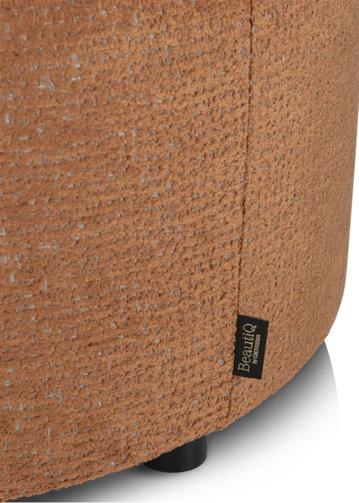 Beautiq - Chic Poef - Rond 80 Cm - Koper