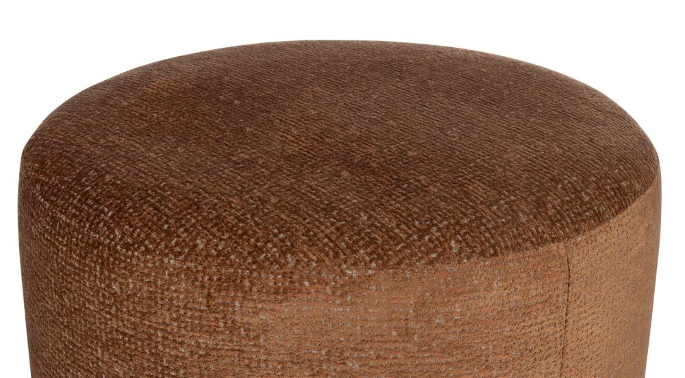 Beautiq - Chic Poef - Rond 80 Cm - Koper