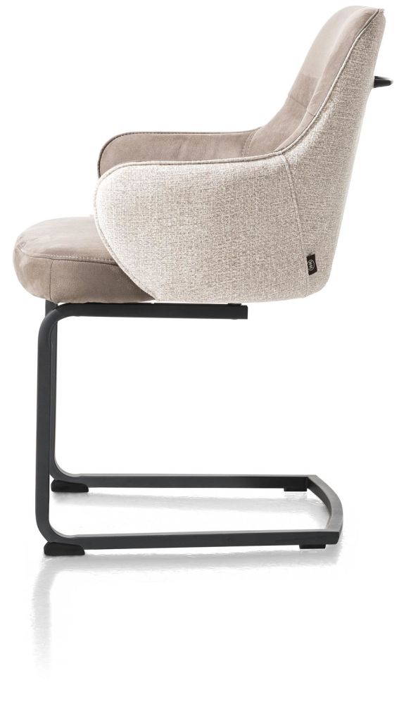 Brendon, Armstoel Swing Frame Vierkant + Greep - Stof Combi Fantasy / Kibo