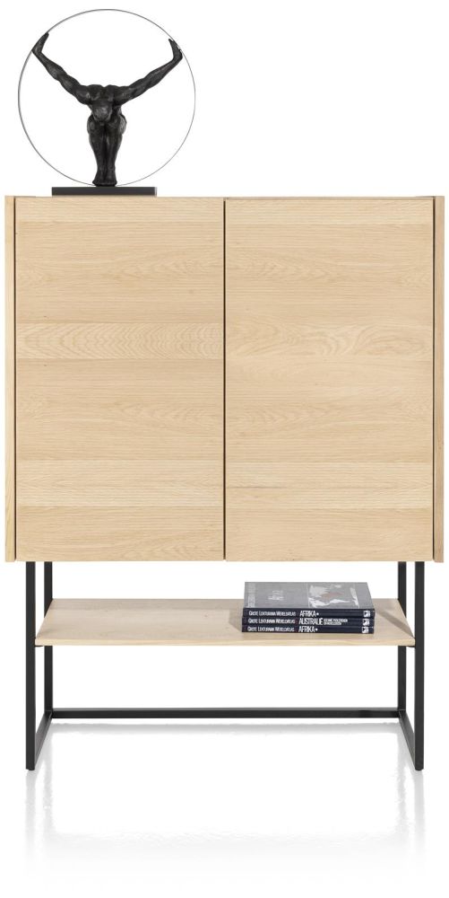 Carving, Highboard 120 Cm. - 2-Deuren - Natural