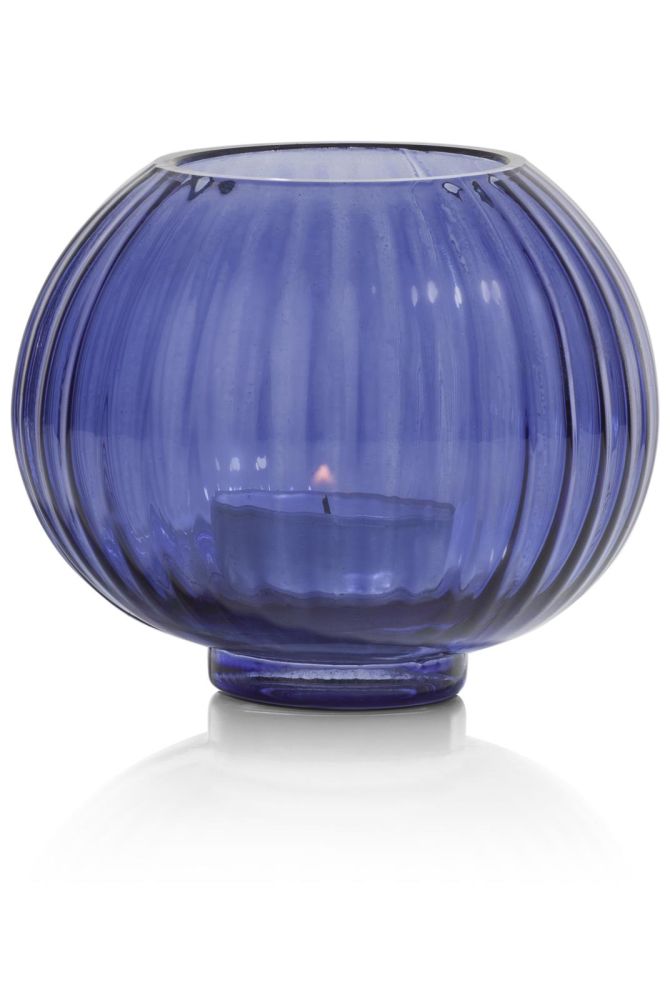 Alanis Theelicht H8cm - Blauw