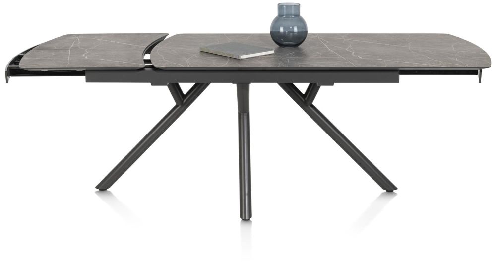 Novello, Uitschuiftafel 170 (+ 60) X 100 Cm - Primo Laminato Marble - Lichtgrijs