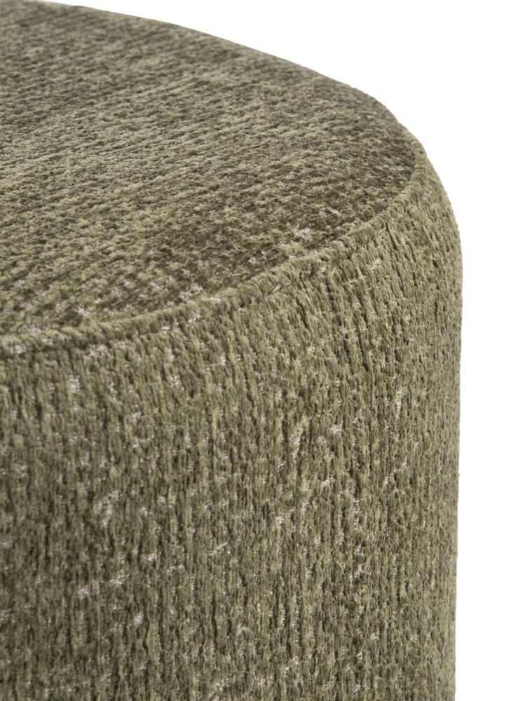 Beautiq - Chic Poef - Rond 80 Cm - Olijf