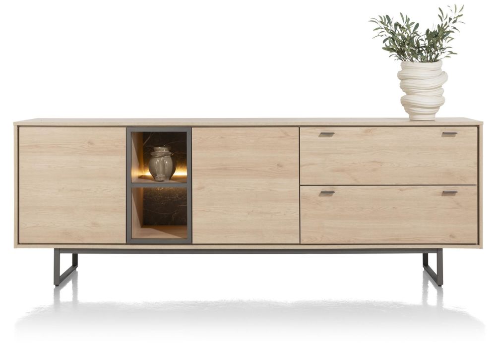 Helsinki, Dressoir 240 Cm. - 2-Deuren + 2-Laden + 2-Niches (+ LED)