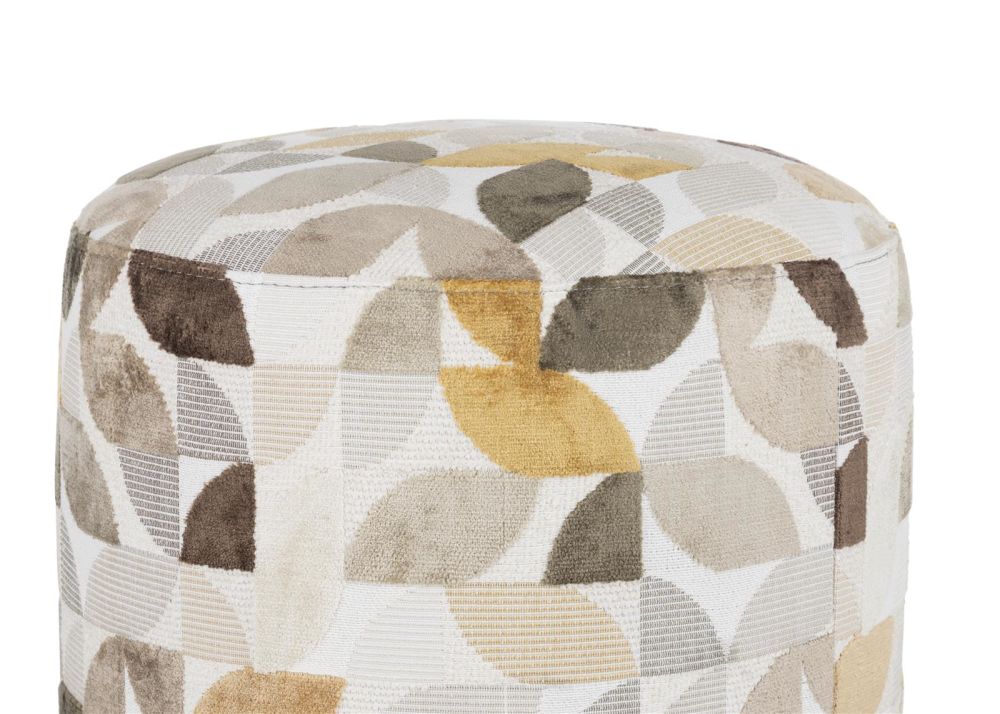 Beautiq - Elite Poef - Rond 42 Cm - Creme