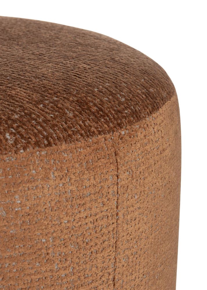 Beautiq - Chic Poef - Rond 80 Cm - Koper