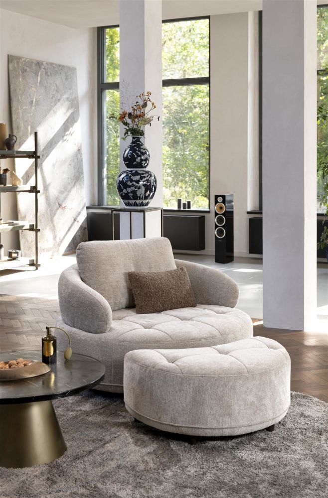 Borgia, Draaifauteuil - Rond 130 Cm