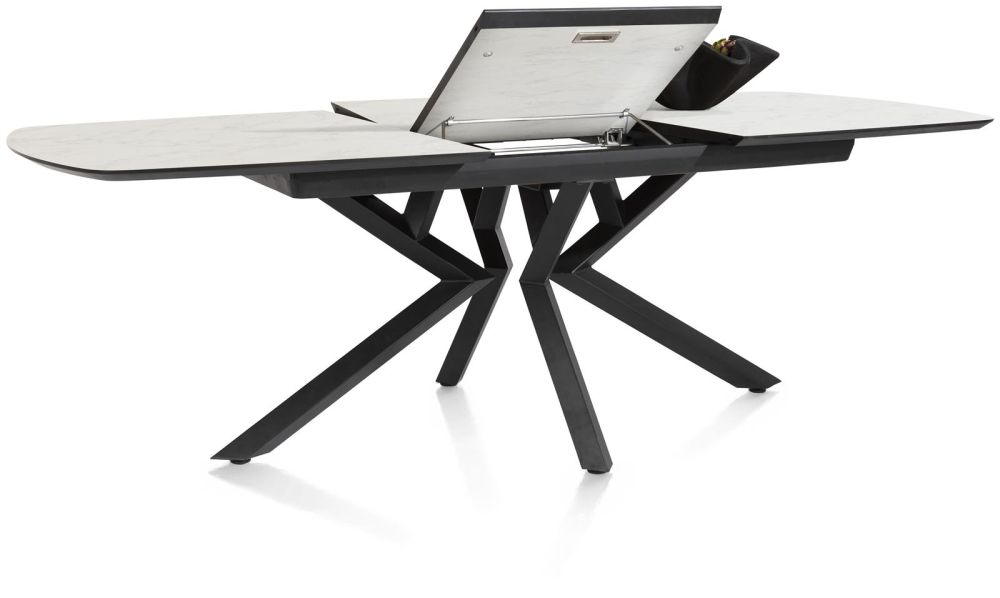Masura, Uitschuiftafel Ovaal - 180 (+ 60) X 110 Cm - Wit