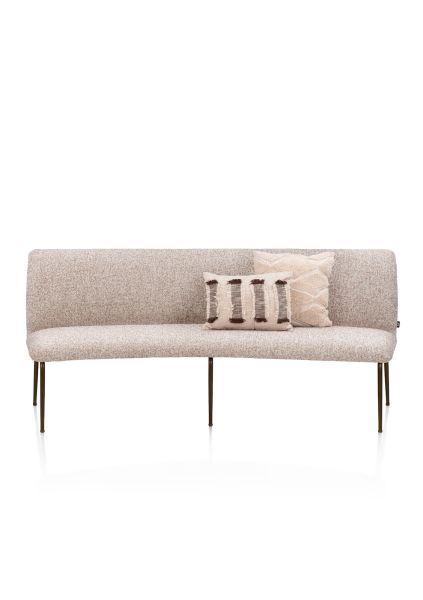 Bovina, eetkamerbankje 210 cm – stof Luton – frame steelbrown Bovina, eetkamerbankje 210 cm – stof Luton – frame steelbrown