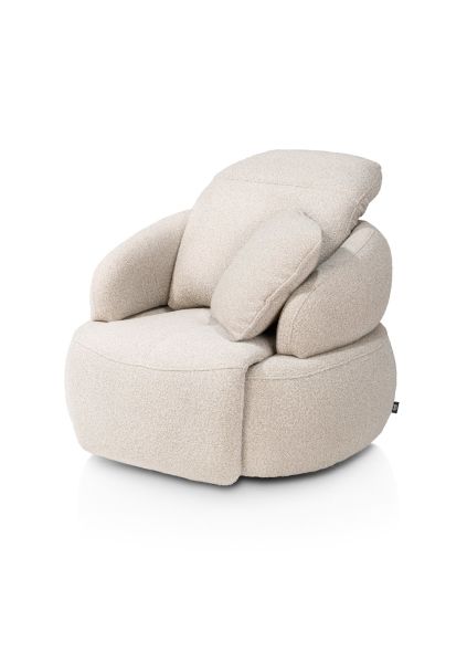 Hollywood, Homecinema draaifauteuil, stof cloudy,met relaxsysteem, verstelbare rug, incl. accu Hollywood, Homecinema draaifauteuil, stof cloudy,met relaxsysteem, verstelbare rug, incl. accu
